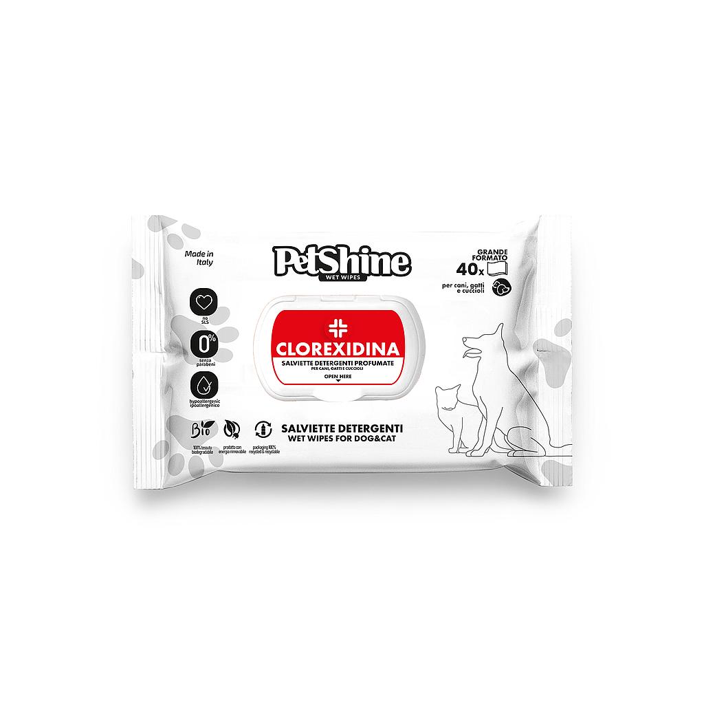 Toallitas Higiene para Perro y Gato, Clorexidina, 40 uds