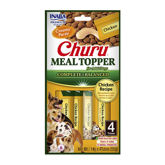 CHURU DOG MEAL TOPPER POLLO 4X14GR